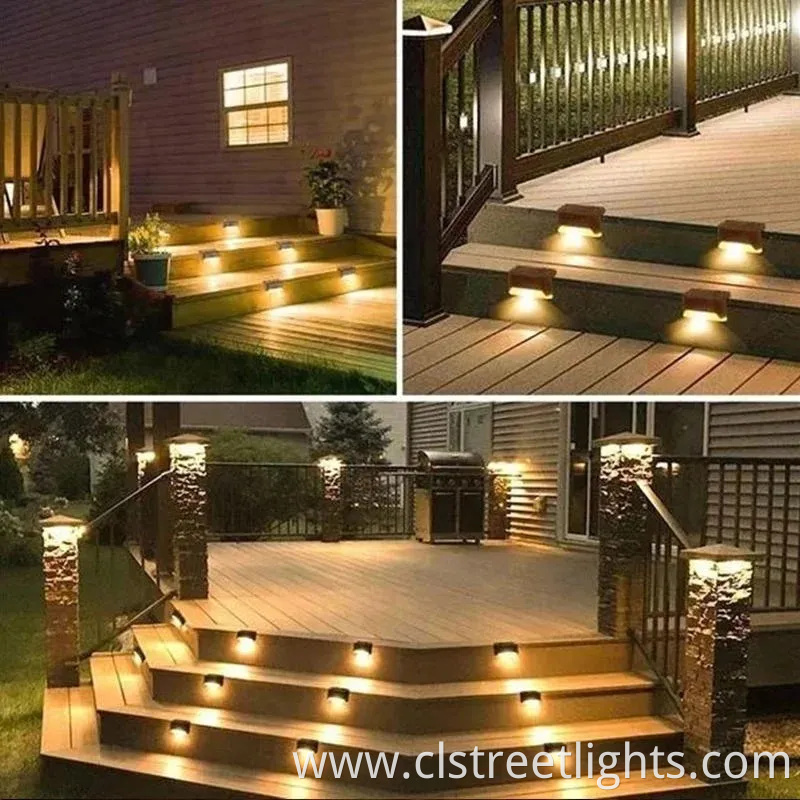 Outdoor Solar Deck Lights Waterproof LED Steps Fences Courtyards Terraces and Passages Light